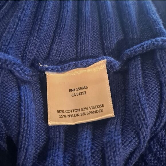 Bobi Black royal blue off shoulder directional rib sweater size extra sm… - Picture 8 of 8